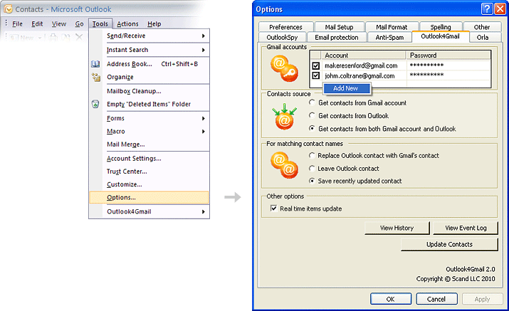 Outlook Options