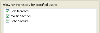Accounts option